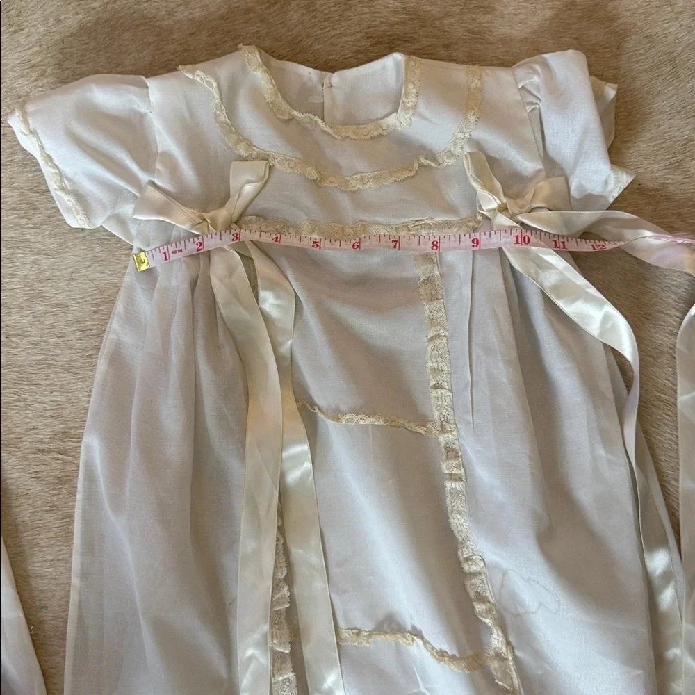 Vintage  White Baby christianing gown set